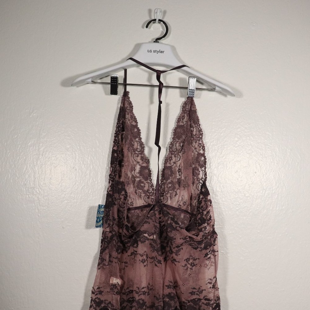 NWT Free People Bodysuit Too Cute Eggplant Combo - Picture 9 of 12